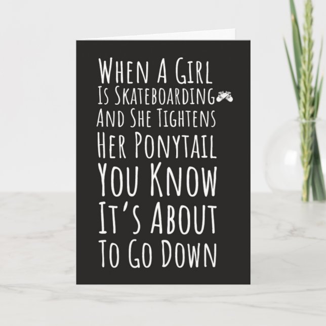 Skateboard Cards For Women Skateboarder Skater Kort (Framsida)