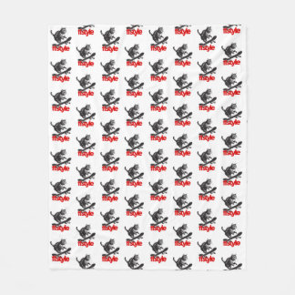 Skateboard Cat FFStyle White Fleecefilt