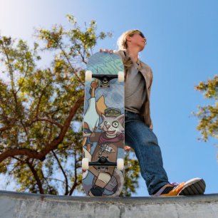 Skateboard Cats Skater Catnip Graffiti Tecknad