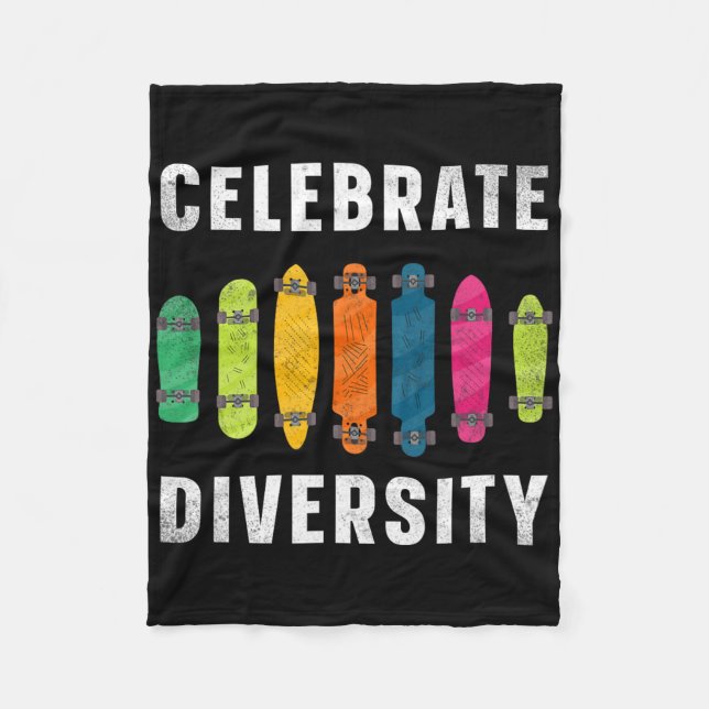 Skateboard Celebrate Diversity Longboard  Fleecefilt (Framsidan)