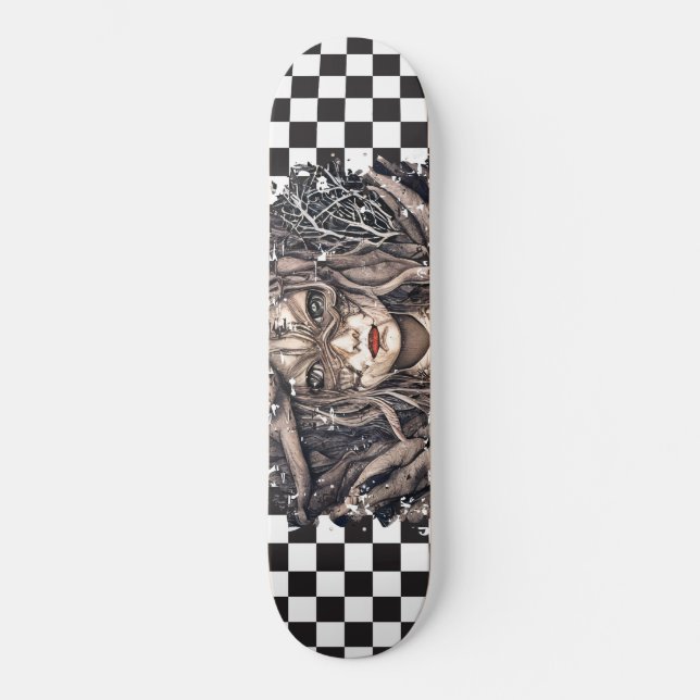 Skateboard Checkated Retro Girl (Framsida)