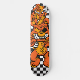 Skateboard Checkerboard Orange Ted(Skateboard Chec