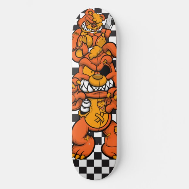 Skateboard Checkerboard Orange Ted(Skateboard Chec (Framsida)