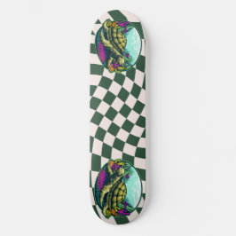 Skateboard Checkerboard Turtle Snäcka under Vatten