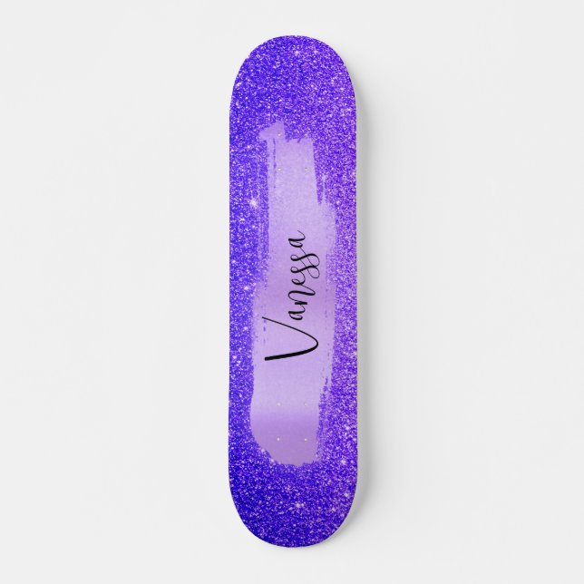 Skateboard chic Girly Glitter Personlig  (Framsida)