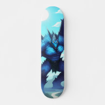 Skateboard Colosal monstruo azul del bosque