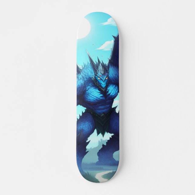 Skateboard Colosal monstruo azul del bosque (Framsida)