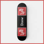 Skateboard, coola Red White och Black Dragon Mini Skateboard Bräda 18,5 Cm<br><div class="desc">Coolans dragondesign i röd,  vit och svart palett.</div>