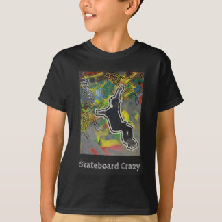 Skateboard Crazy - graffiti, pop art, gatukonst T Shirt
