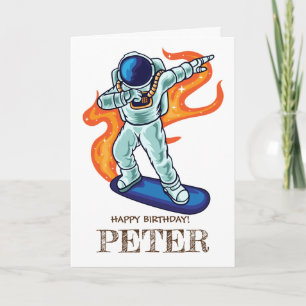 SKATEBOARD Cute astronaut i rymden. Kort