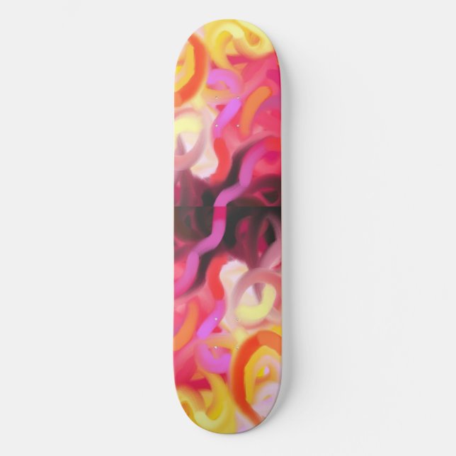 Skateboard-däck för abstrakt snurrar mini skateboard bräda 18,5 cm (Framsida)