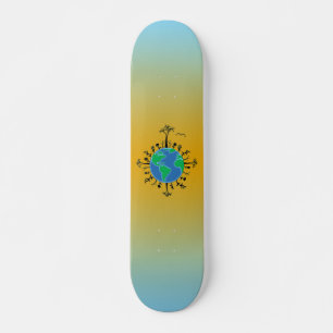 Skateboard-däck på jorddagskorgen mini skateboard bräda 18,5 cm