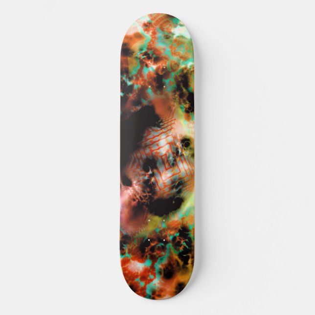 Skateboard Deck:Abstrakt Orange" (Framsida)