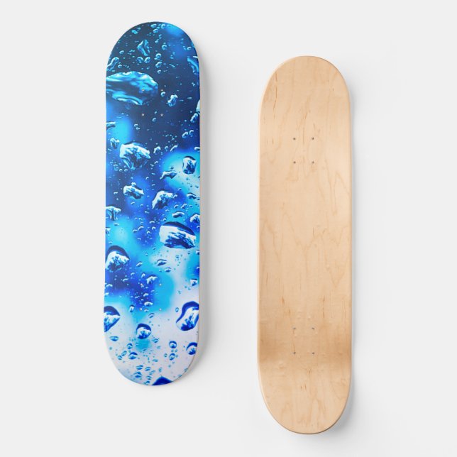 Skateboard Deck, Blue Raindros design (Framsida)