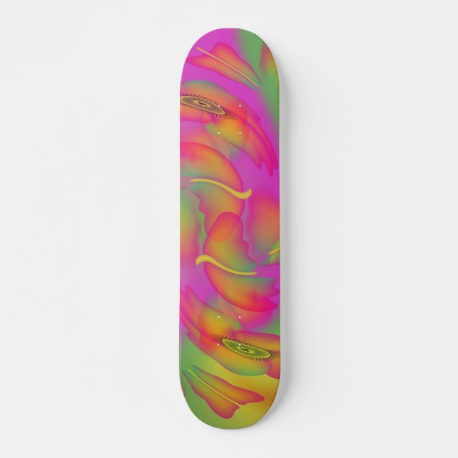 Skateboard Deck & Butterflies & Flowers (Framsida)