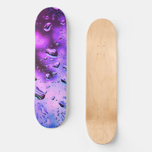 Skateboard Deck, Deep Lila Raindros design