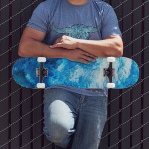 Skateboard Deck for Blue Sea Abstrakt Vatten