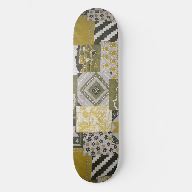 Skateboard Deck för Guld Patchwork (Framsida)