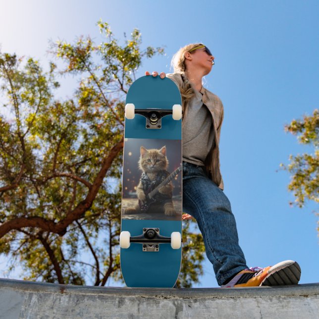 SKATEBOARD DECK FÖR KATTSPEKARGUITAR (Utomhus 1)