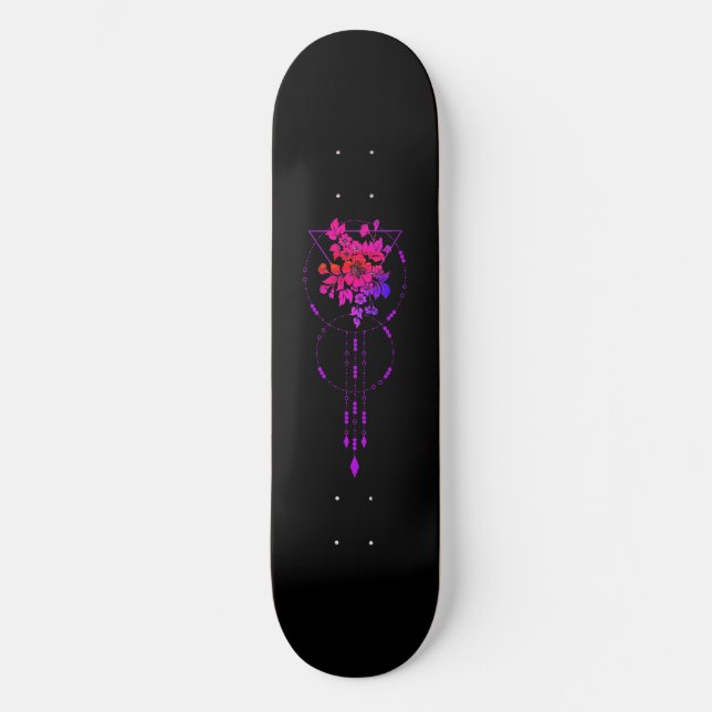 Skateboard Deck ’Geometric Blommigt II’ (Framsida)
