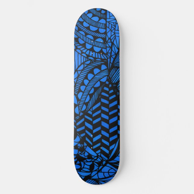 Skateboard Deck ’Geometric Blue’ (Framsida)
