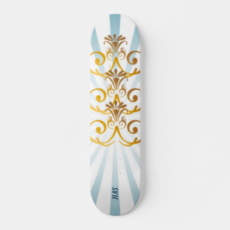 Skateboard Deck guld Baroque Mönster