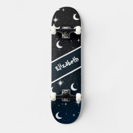 Skateboard Deck himlar Måne Stjärna Mönster Coola 