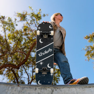 Skateboard Deck himlar Måne Stjärna Mönster Coola