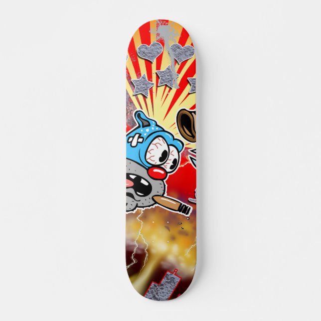 Skateboard Deck i Skateboard Tecknad City Hip hop (Framsida)