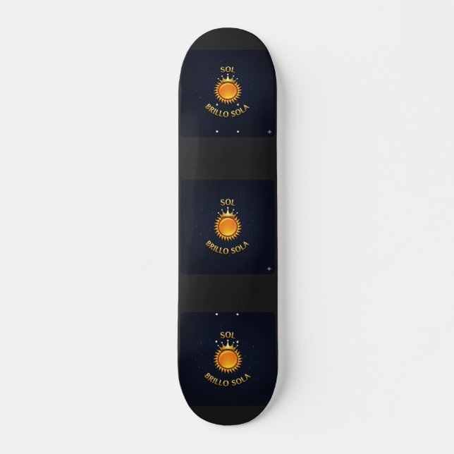 Skateboard Deck with Sol Brillo Sola Logo | Inspir (Framsida)