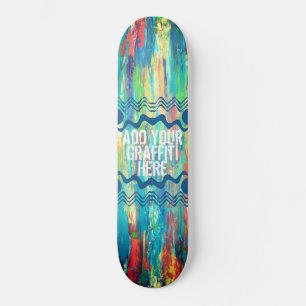 Skateboard-dek för målningsflöde mini skateboard bräda 18,5 cm