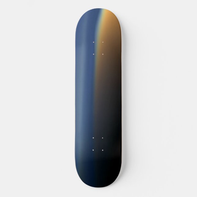 Skateboard dek för orange och blå Dimma (Framsida)