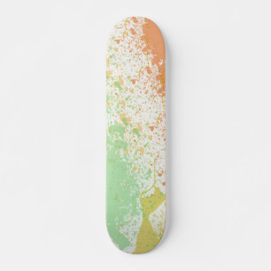 Skateboard Dek för Pastel Paint Splatter