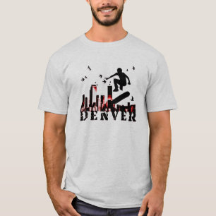 skateboard. denver brand t-shirt