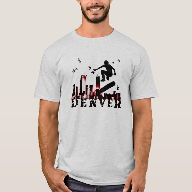 skateboard. denver brand t-shirt (Framsida)