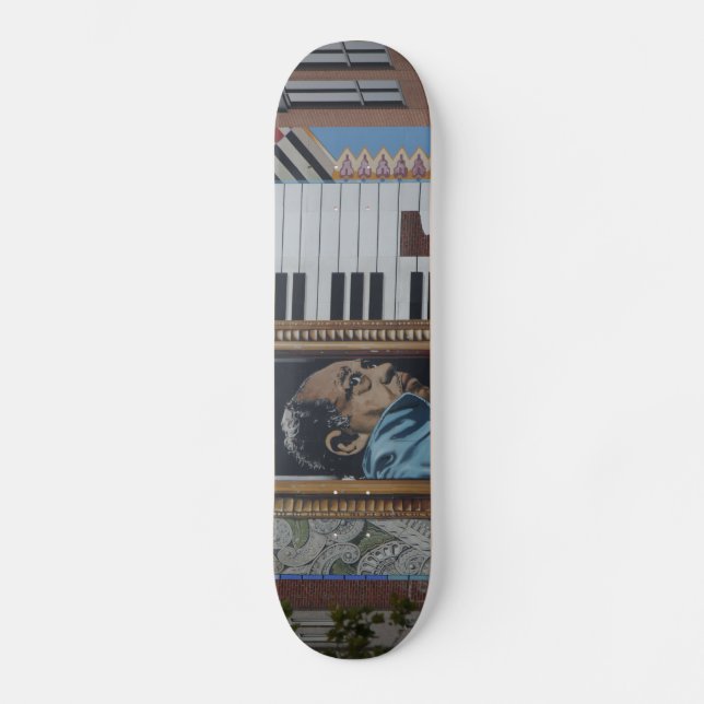 Skateboard, Duke Ellington väggmålning, DC Skateboard Bräda 19,5 Cm (Framsida)
