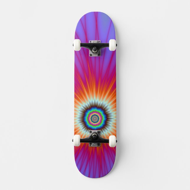 Skateboard Explosion i Rosa Blue och Red (Framsida)