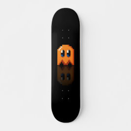 Skateboard fan art Pac-Man fantôme orange noir