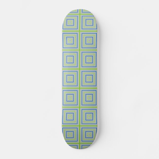 Skateboard färg SQUARES anpassningsbar Bräda 20,5 Cm (Framsida)