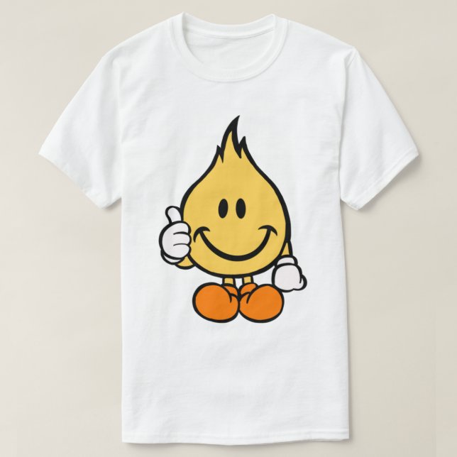 Skateboard Flamme Tecknad T Shirt (Design framsida)