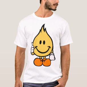 Skateboard Flamme Tecknad T Shirt