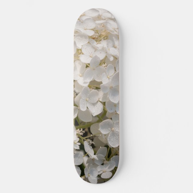 Skateboard, fleurs blanche skateboard bräda 20,5 cm (Framsida)