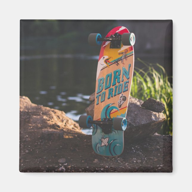 Skateboard, född till strand magnet (Framsidan)