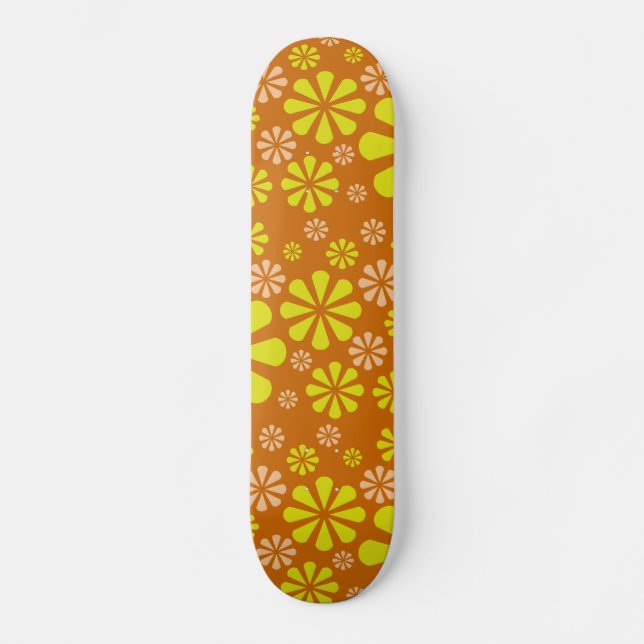Skateboard för abstrakt blommor (Framsida)