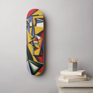 Skateboard för abstrakt, kubansk Porträtt