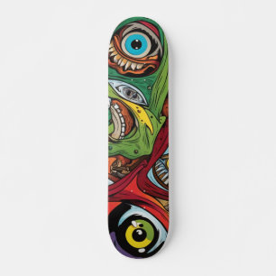 Skateboard för abstrakt Navy Brown Illustration