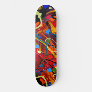Skateboard för abstrakt Paint Splatter