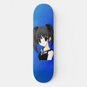 Skateboard för Animeflickablått