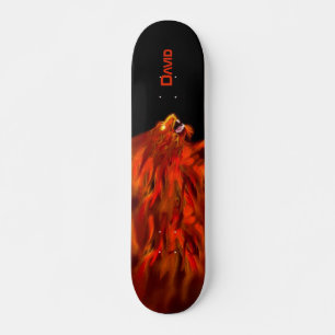 Skateboard för Anpassningsbar av lejona brandflamm