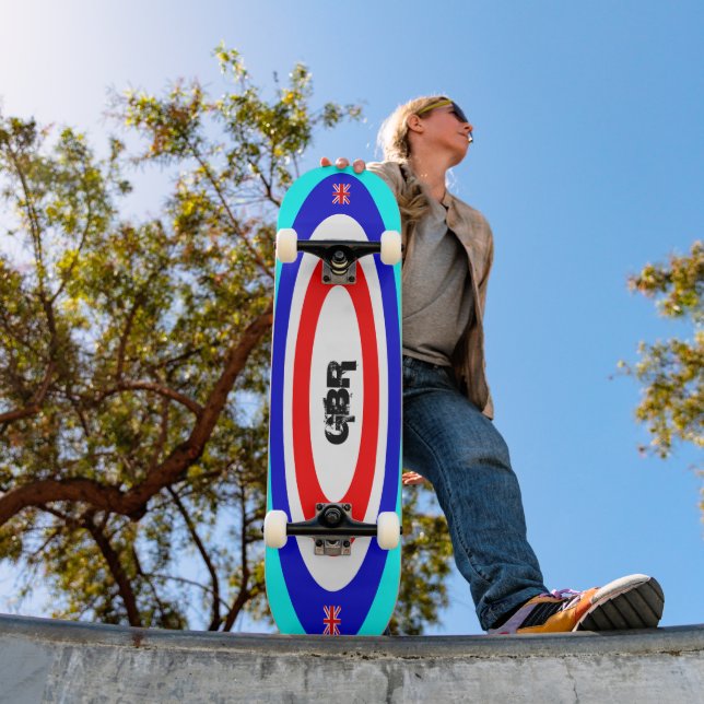 Skateboard för anpassningsbar Text British Färg Ov (Utomhus 1)